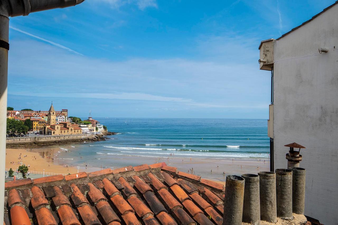 183A Apto En Pleno Centro Con Vistas Al Mar Lägenhet Gijón Exteriör bild